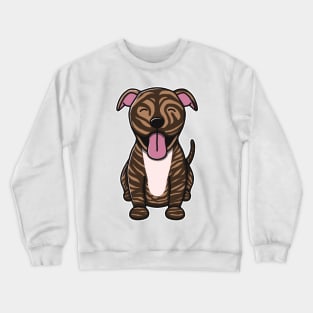 Cute Brindle Pitbull Crewneck Sweatshirt